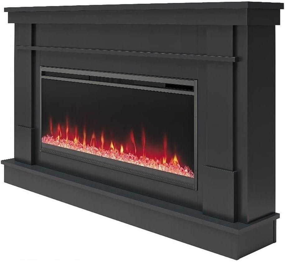 Waverly Wide Mantel with Linear Electric Fireplace