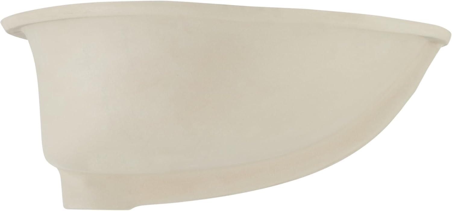 19" Mangrove Oval Porcelain Undermount Bathroom Sink