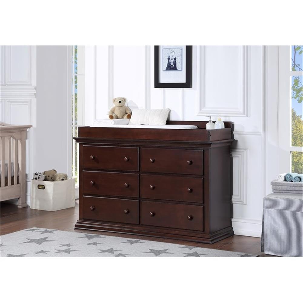 Universal Large Hardwood Fully Assembled 6 Drawer Double Dresser