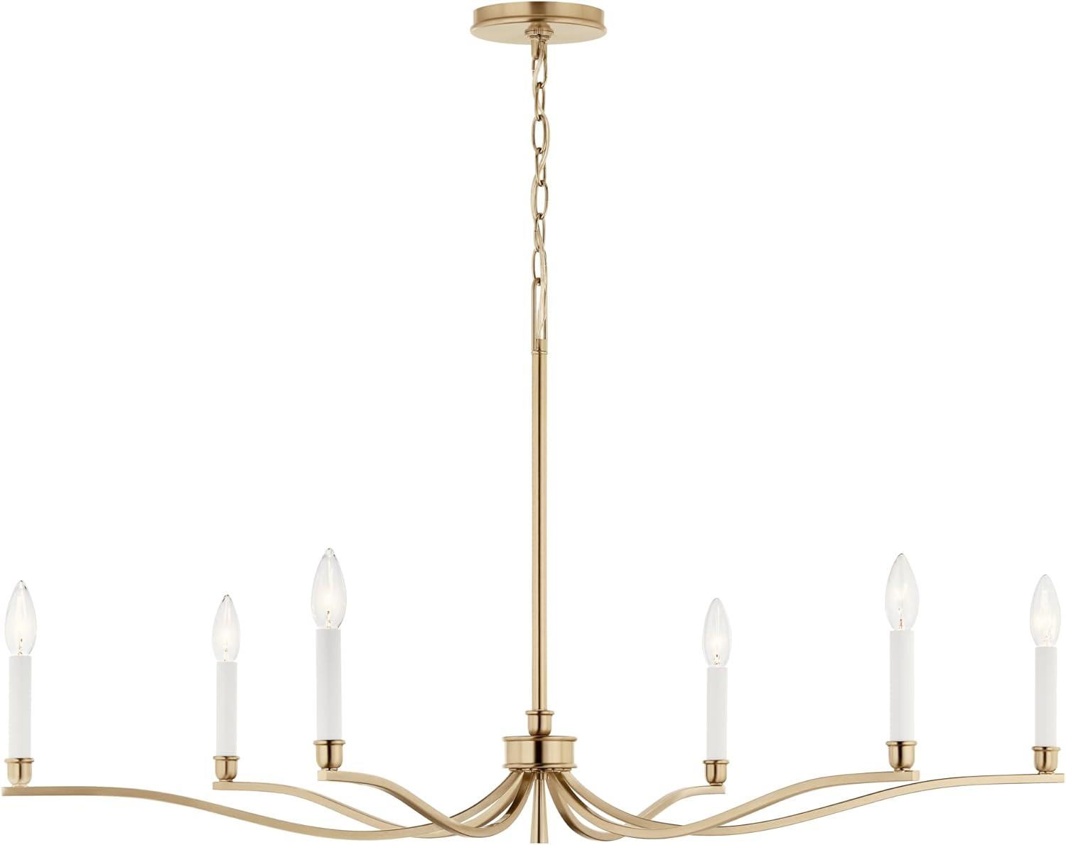 Kichler 52696 Malene 6 Light 42" Wide Taper Candle Style Chandelier - Bronze