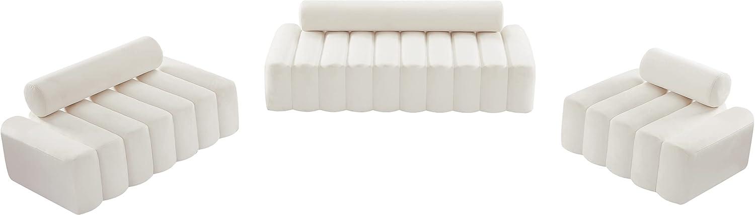 Meridian Furniture Melody Cream Velvet Sofa
