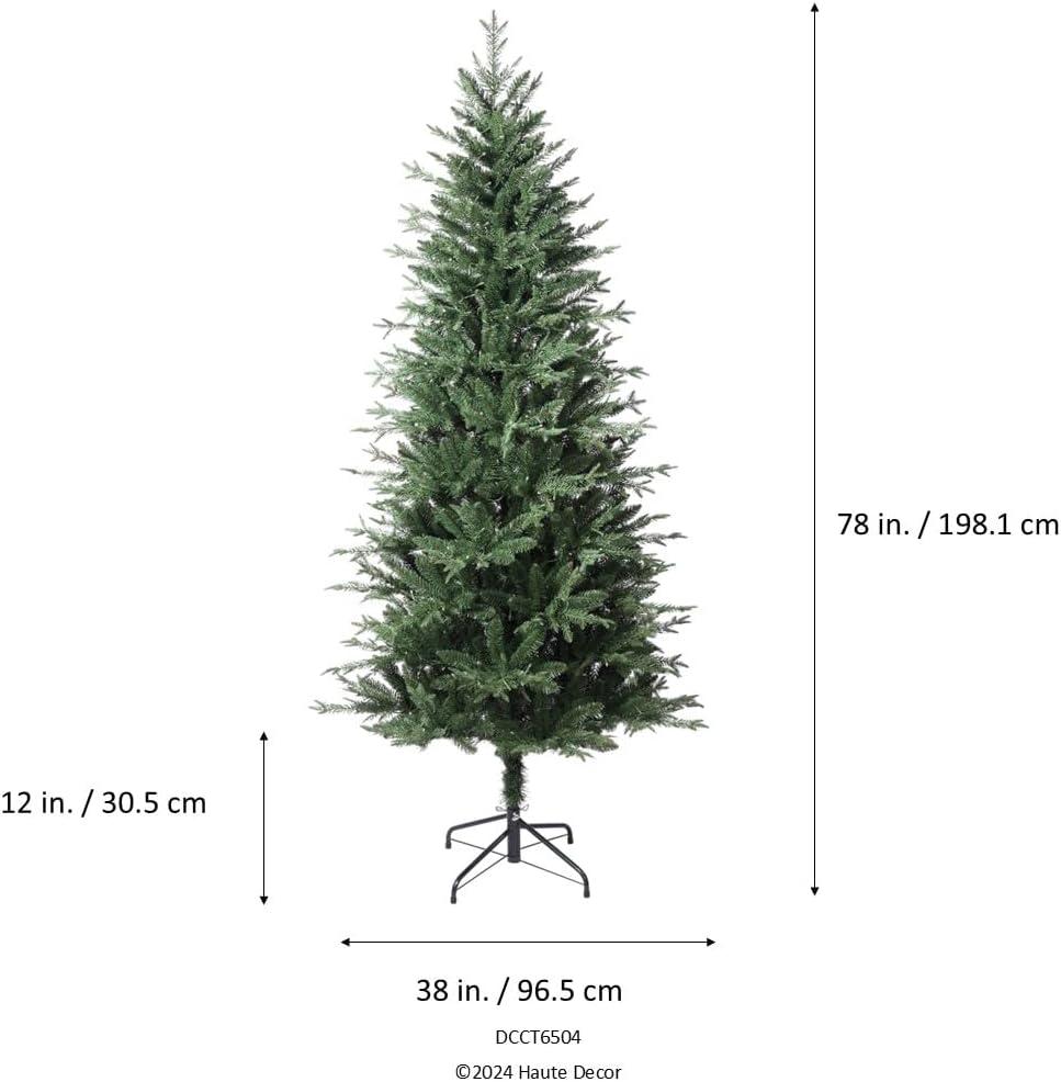 6.5' Artificial Fir Christmas Tree with Color & Clear Lights