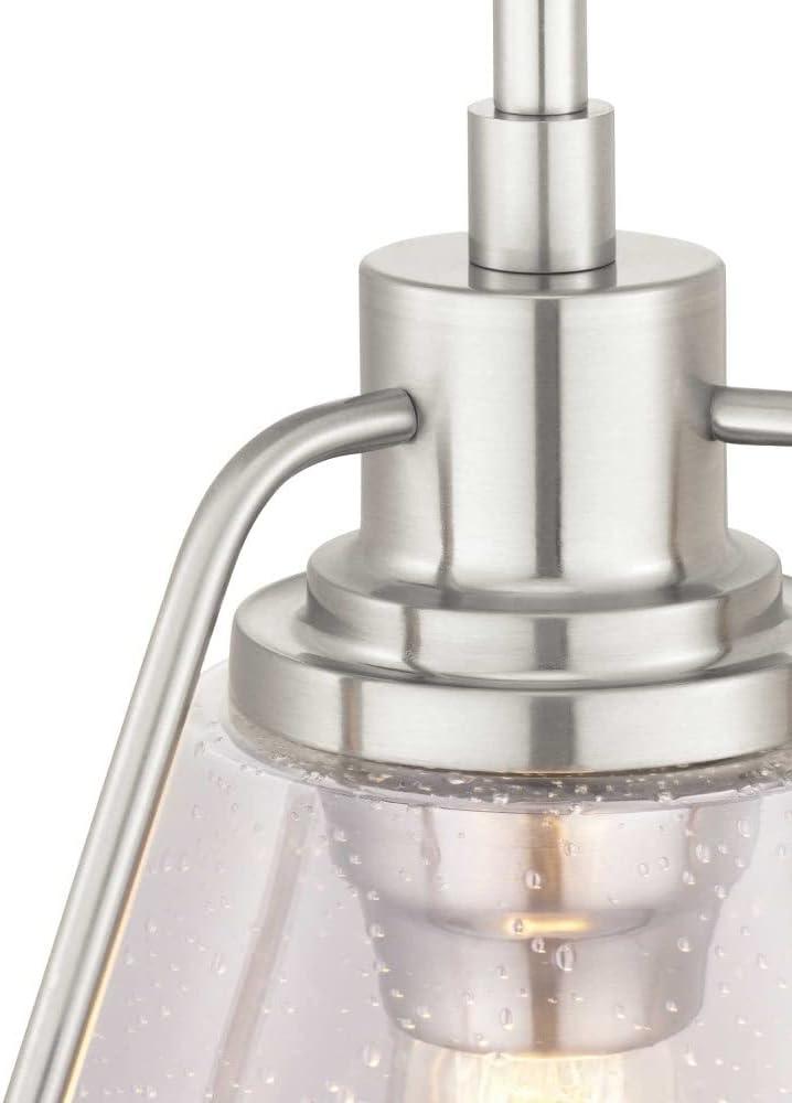 Progress Lighting, Range Collection, 1-Light Wall Sconce, Graphite Finish, Clear Seeded Glass Shade