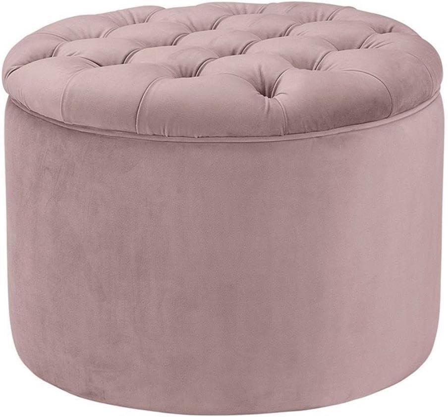 ASDRFYU Queen Velvet  Ottoman  Grey