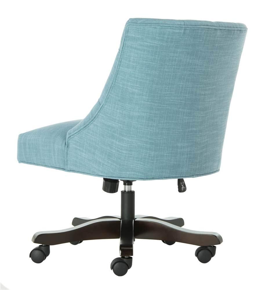 Soho Tufted Swivel Desk Chair - Light Blue - Safavieh