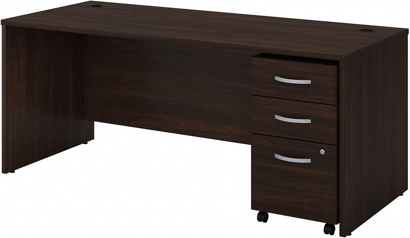 Studio C Executive Office Desk with Mobile File Cabinet