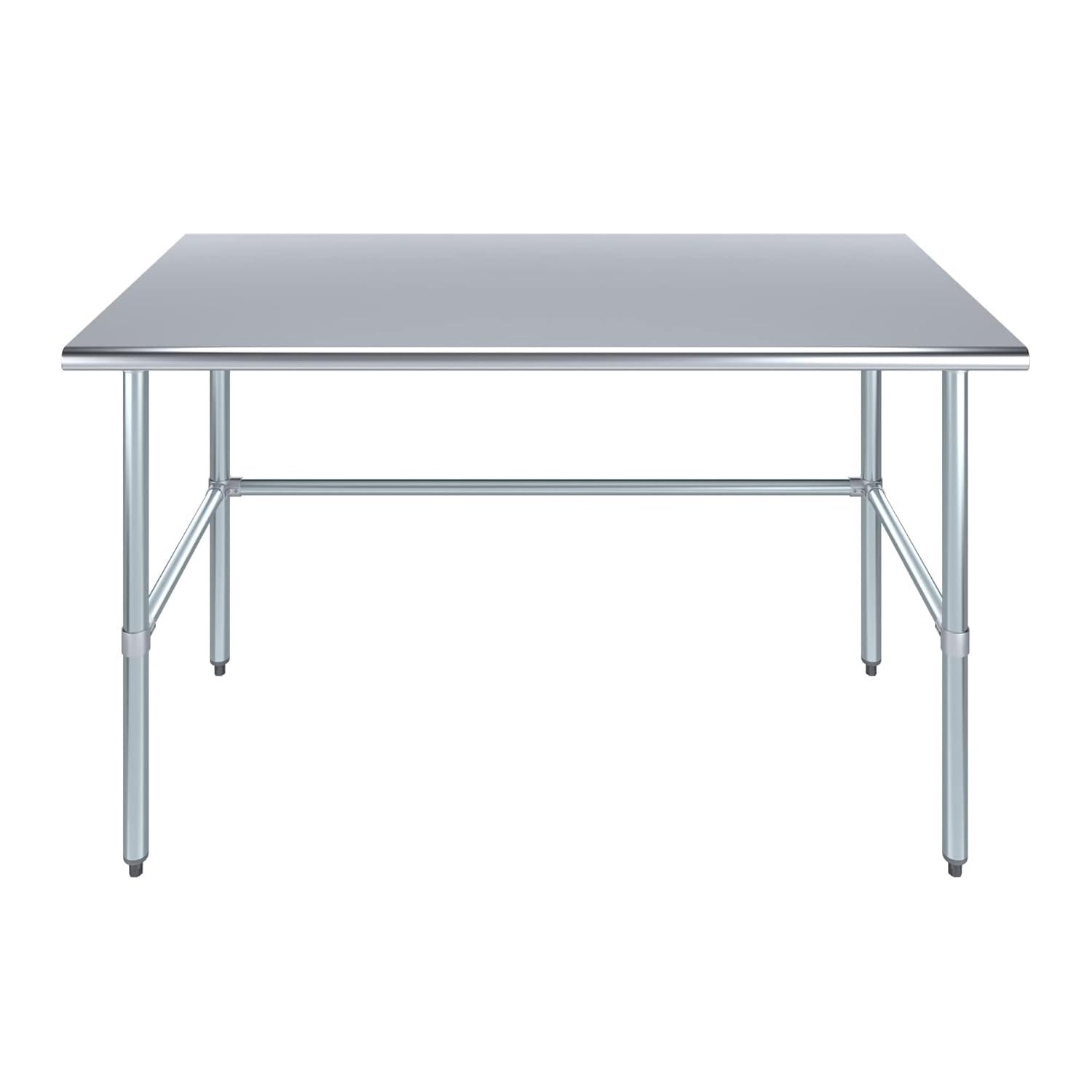 Amgood Stainless Steel Open Base Work Table