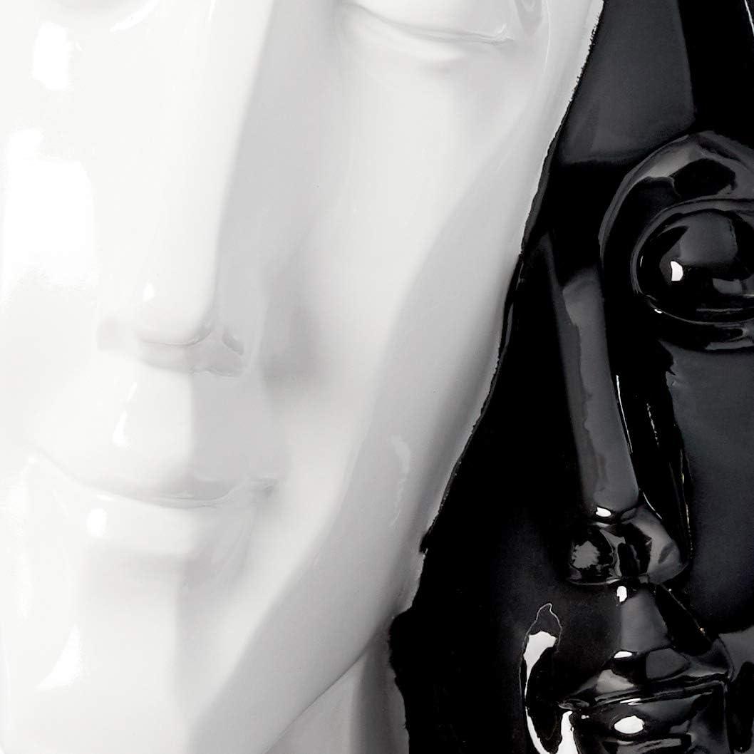 Design Toscano Lovers in Black and White Glass End Table