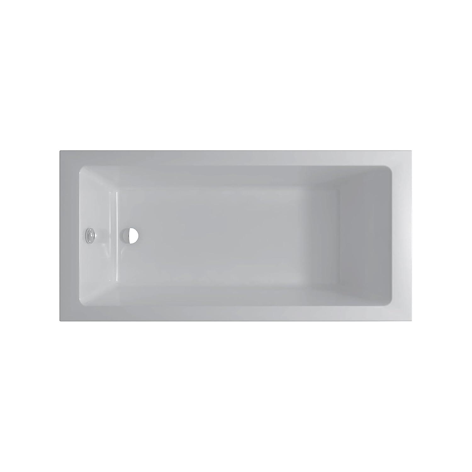 Alcove 66" x 32" Soaking Fiberglass Bathtub