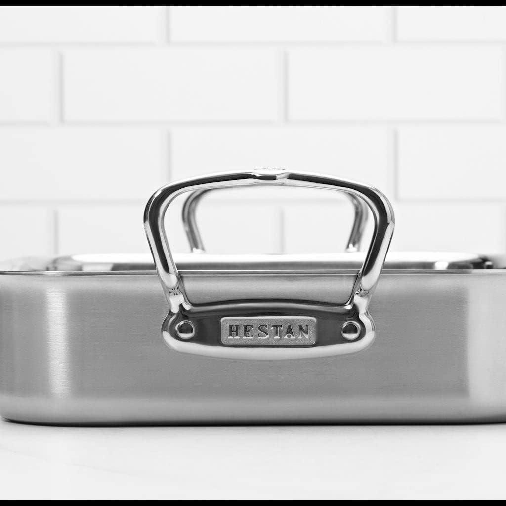 Hestan 14.5" Stainless Steel Roaster with Rack and Handles