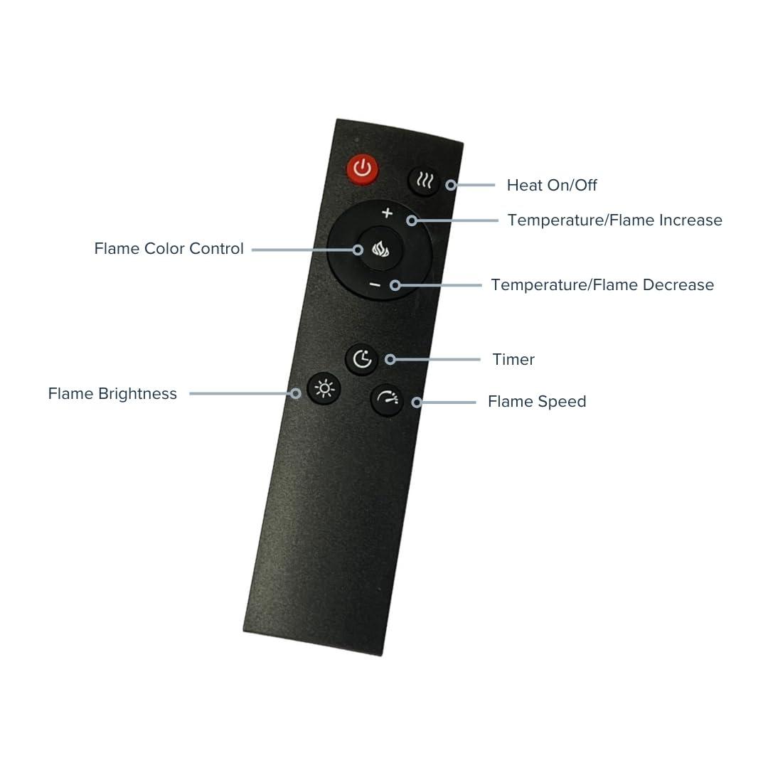 Uptown 33" Infrared Electric Fireplace Insert Heater with Trim Kit, Compatible with Alexa & Google