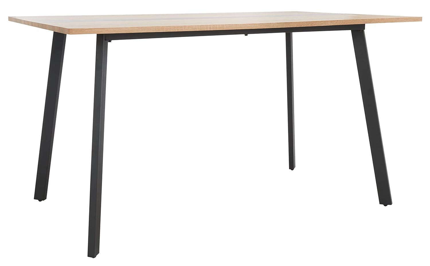 Leith Dining Table - Natural/Black - Safavieh