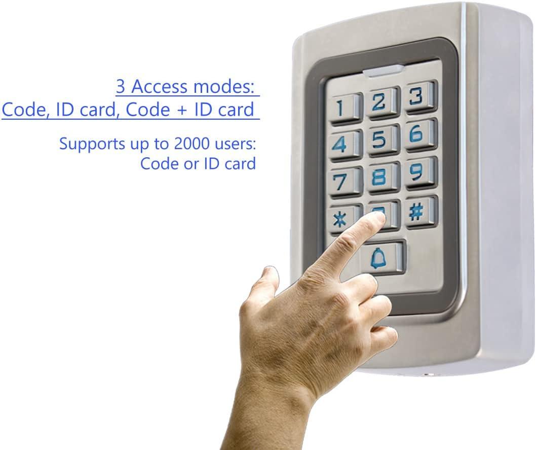 IP68 Waterproof Universal 12V 24VDC Metal Case Digital Wired Keypad for Garage Door, Gate Opener and Access Control Systems