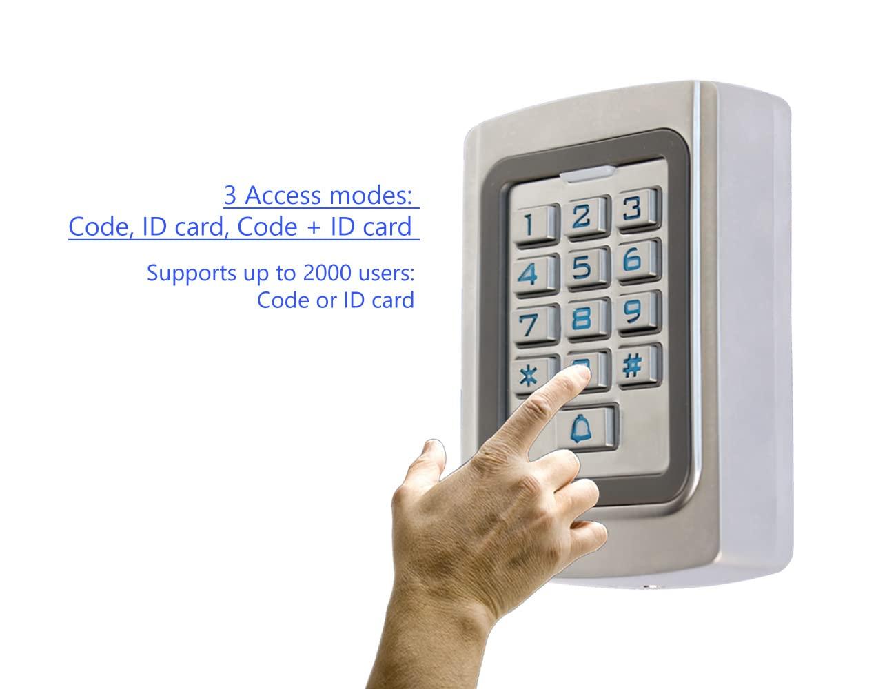 IP68 Waterproof Universal 12V 24VDC Metal Case Digital Wired Keypad for Garage Door, Gate Opener and Access Control Systems