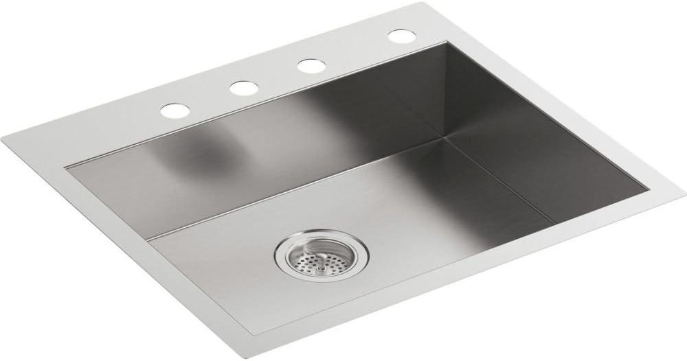 Vault 25" Stainless Steel Single Bowl Drop-In Kitchen Sink