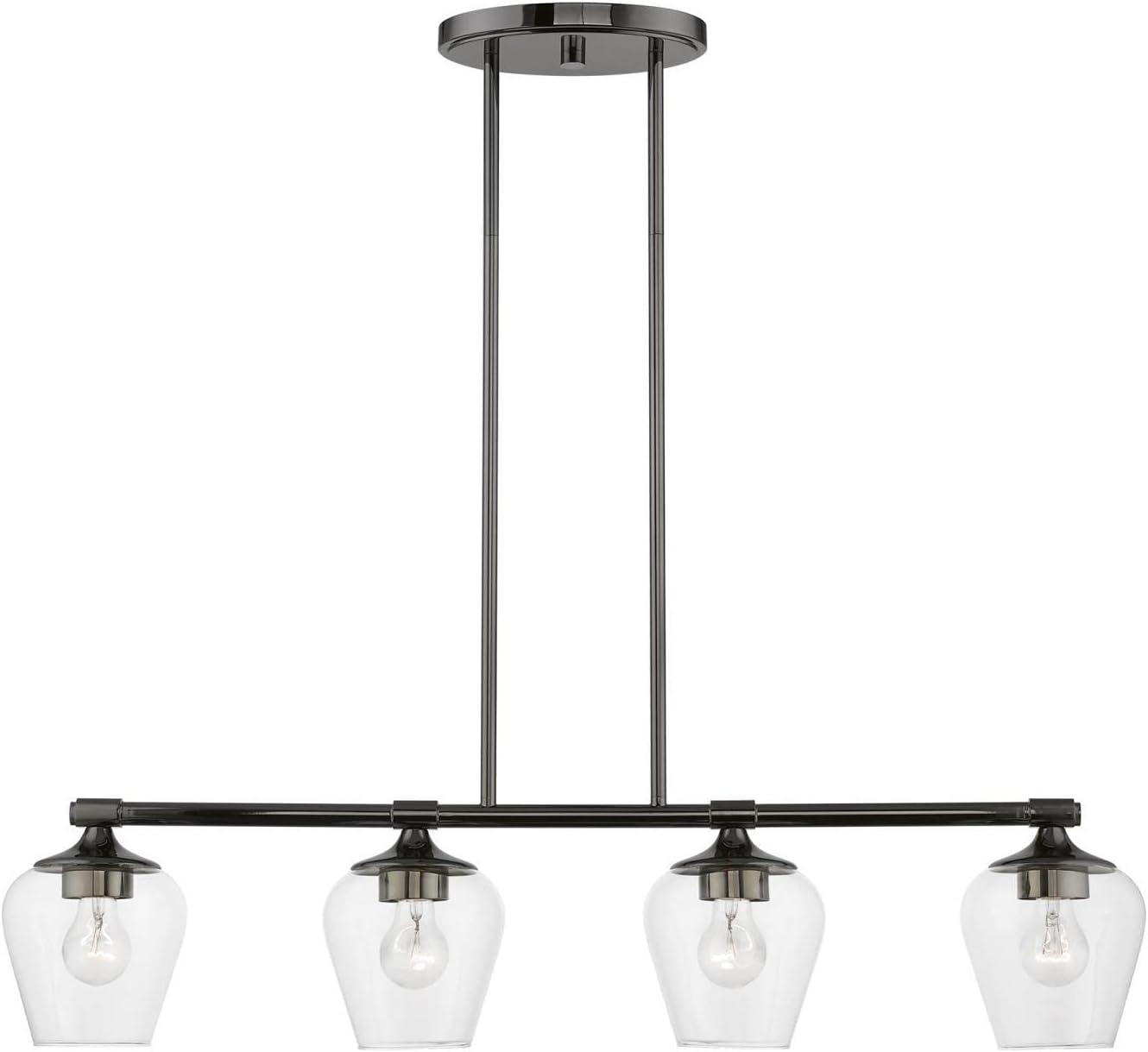Livex Lighting Willow 4 - Light Chandelier in  Black Chrome