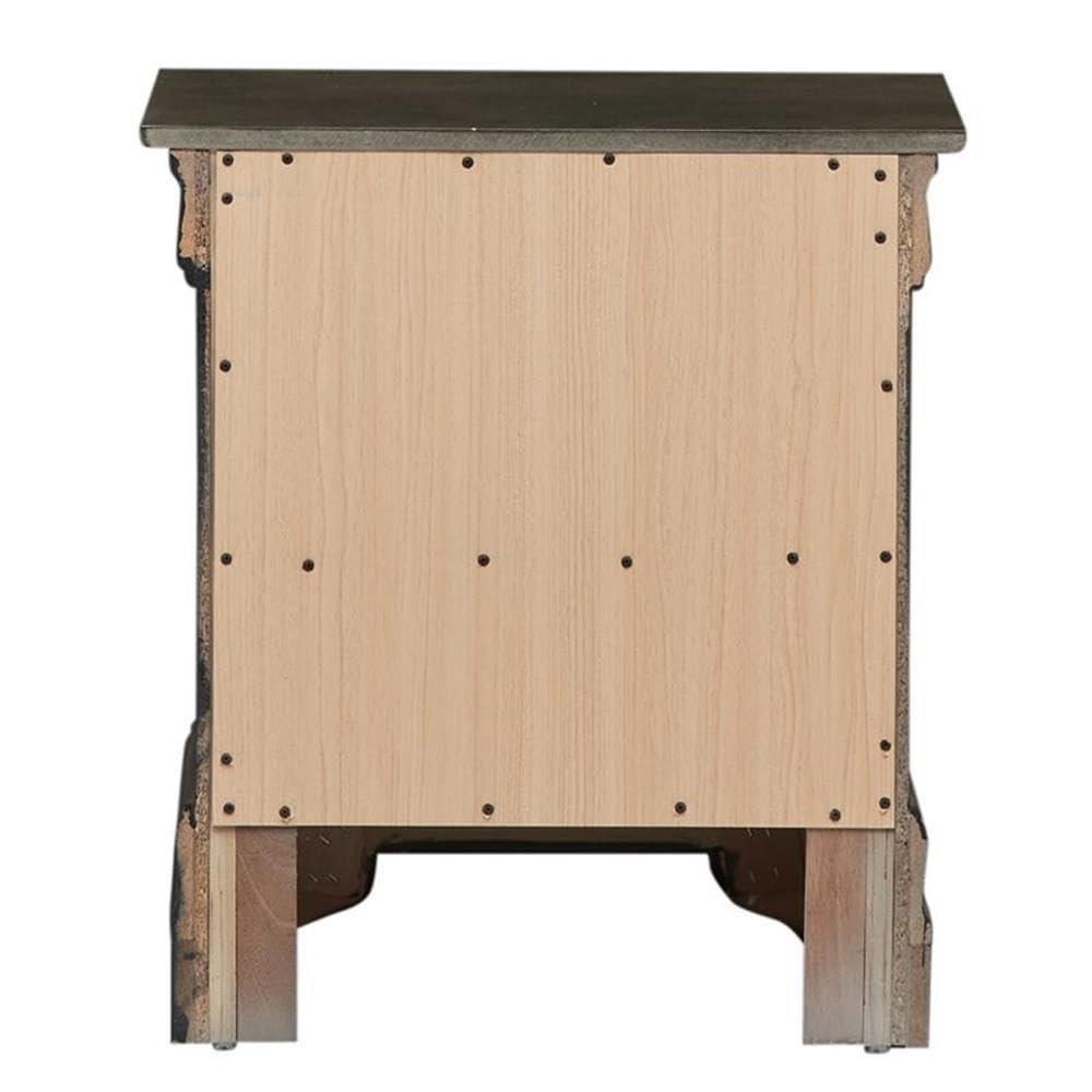 Glory Furniture Louis Phillipe 2 Drawer Nightstand in Gray