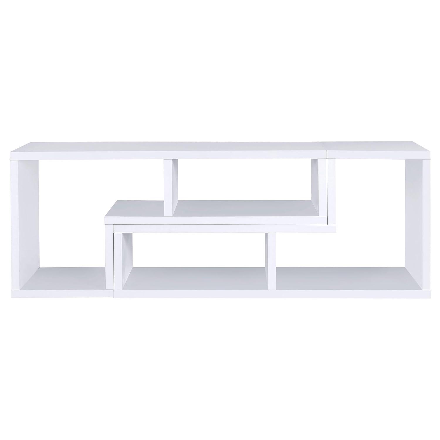 Convertible TV Console and Bookcase White