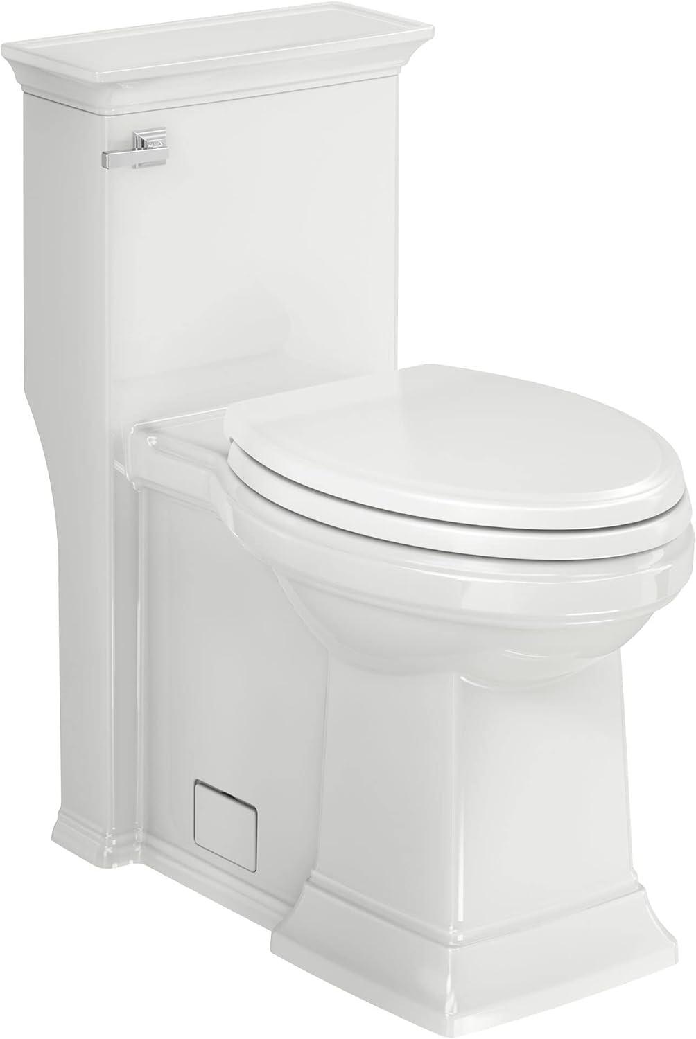 White High Efficiency Elongated One-Piece Toilet with Seat