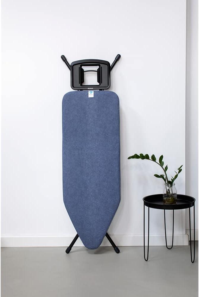 Denim Blue Freestanding Ironing Board with Steam Iron Rest