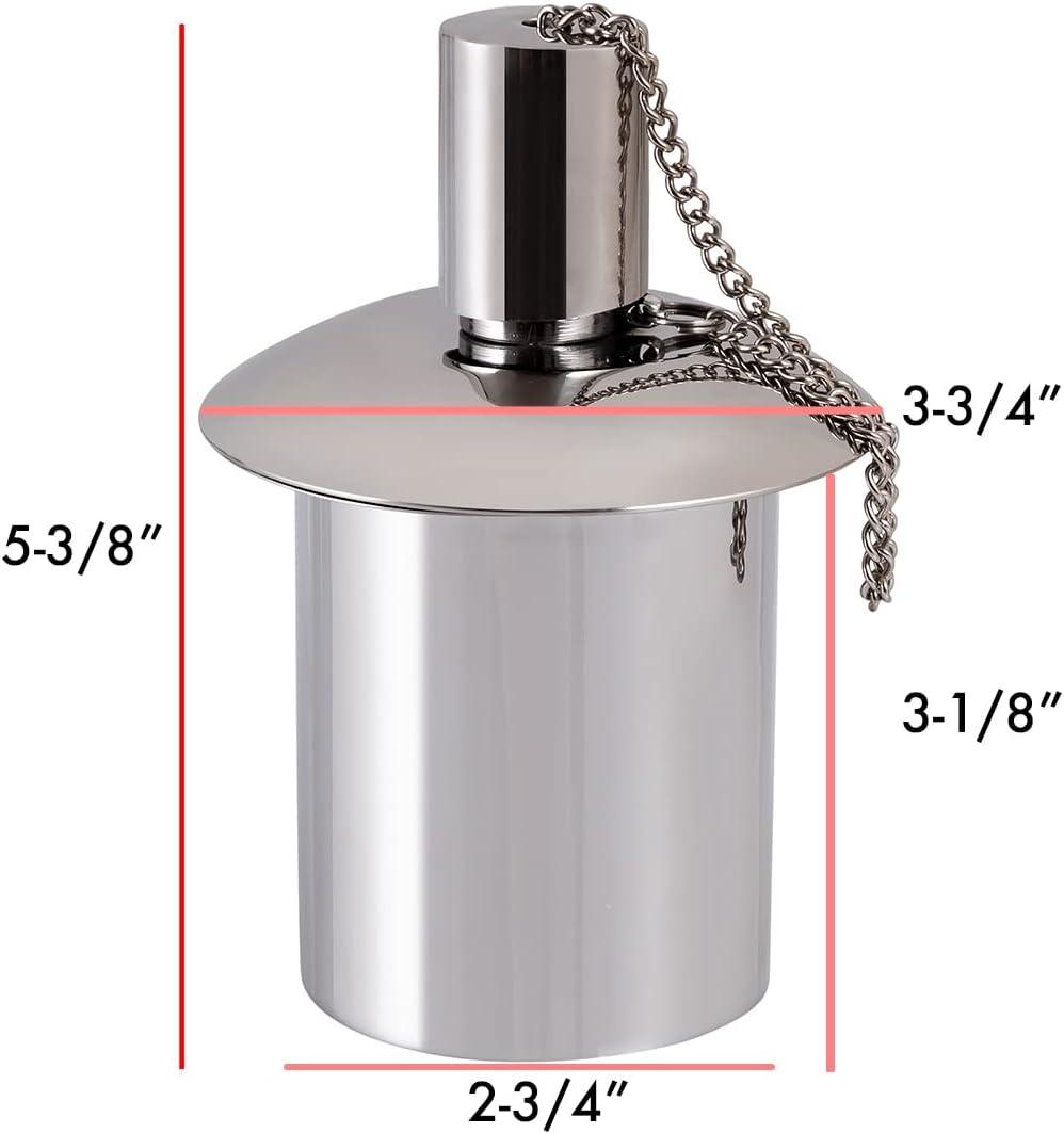 Polished Stainless Steel Table-Top Tiki Torch Canister with Snuffer