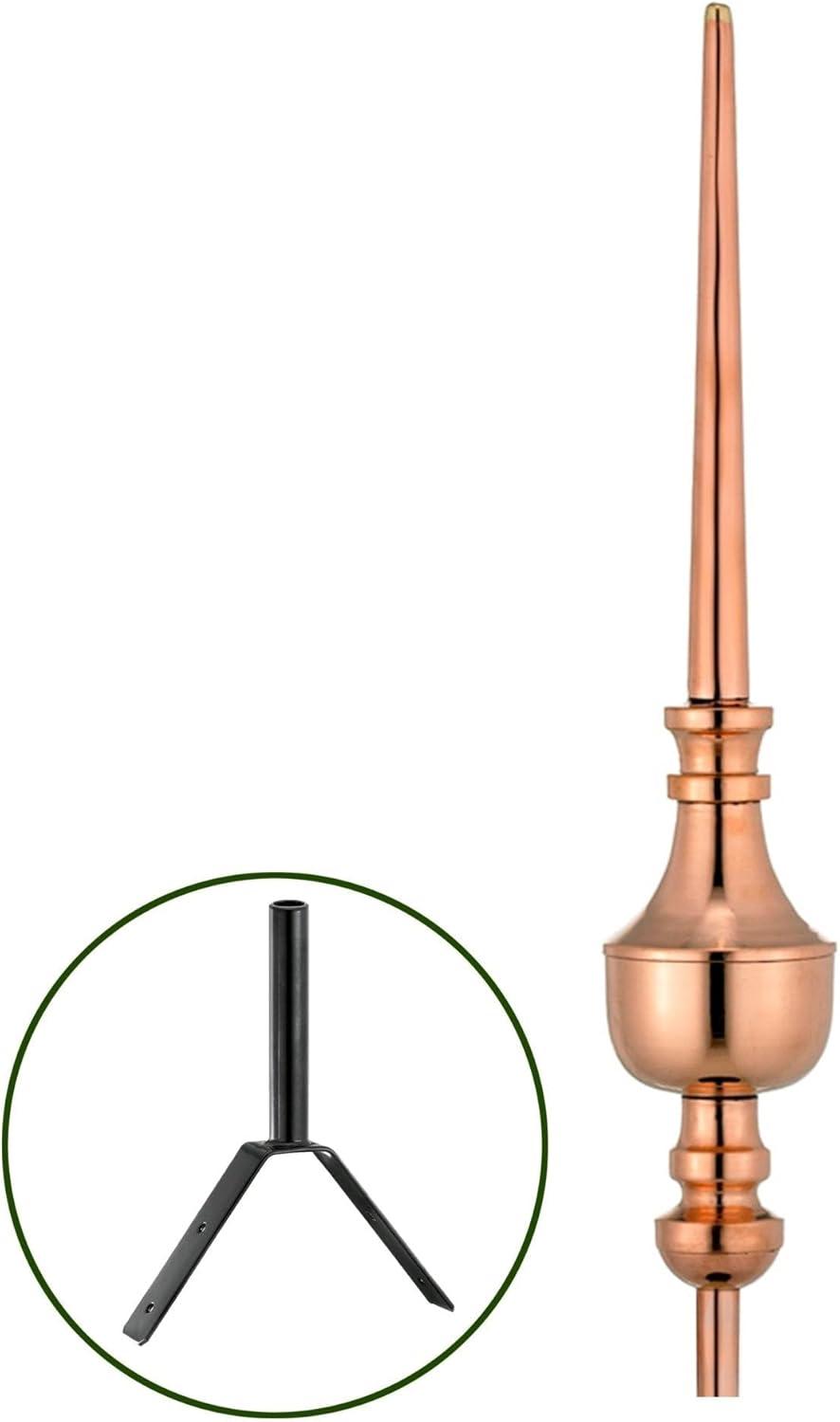 Good Directions Victoria Polished Copper Roof Finial 27 Inches Tall