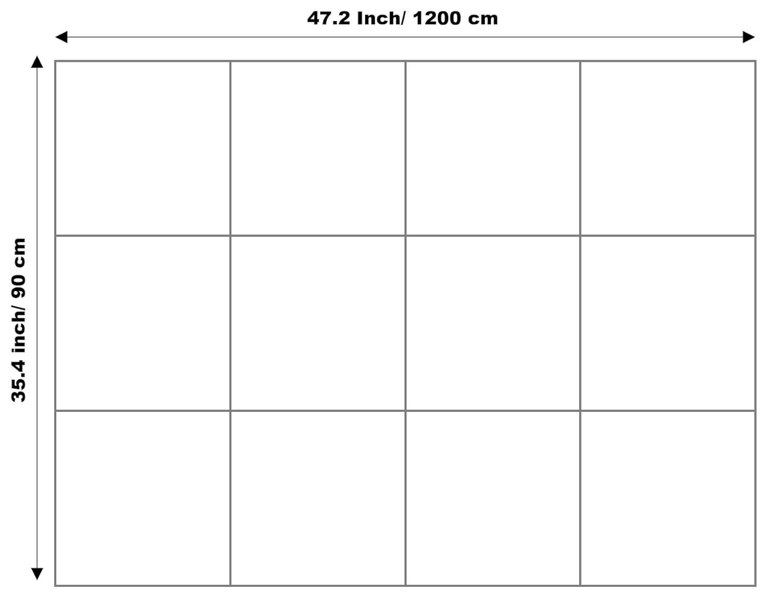 Large Cork Board Alternative 48" x 36", Black Bulletin Board, 12 Pack Felt Wall Tiles With 50 Pushpins, Pin Board Tack Board for Office (Dark Blue)