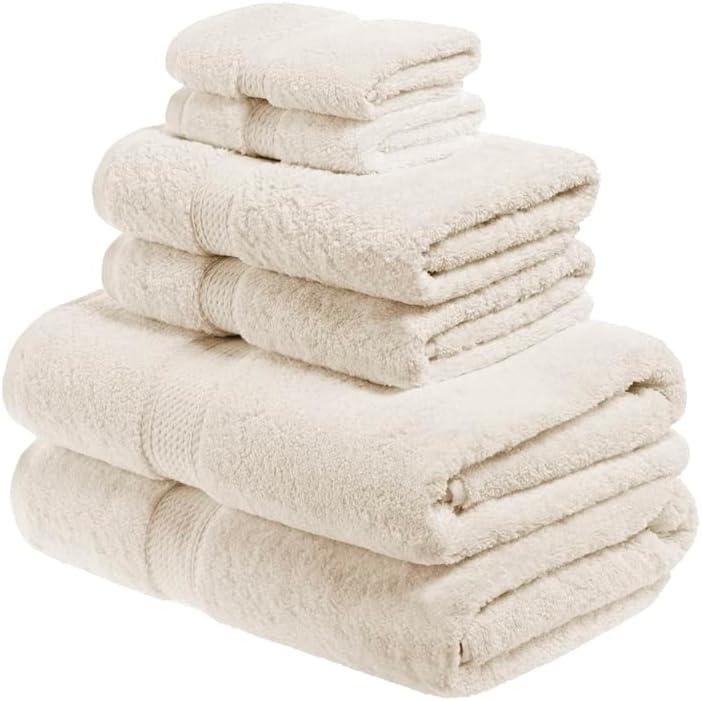 Superior Black Egyptian Cotton 6-Piece Towel Set