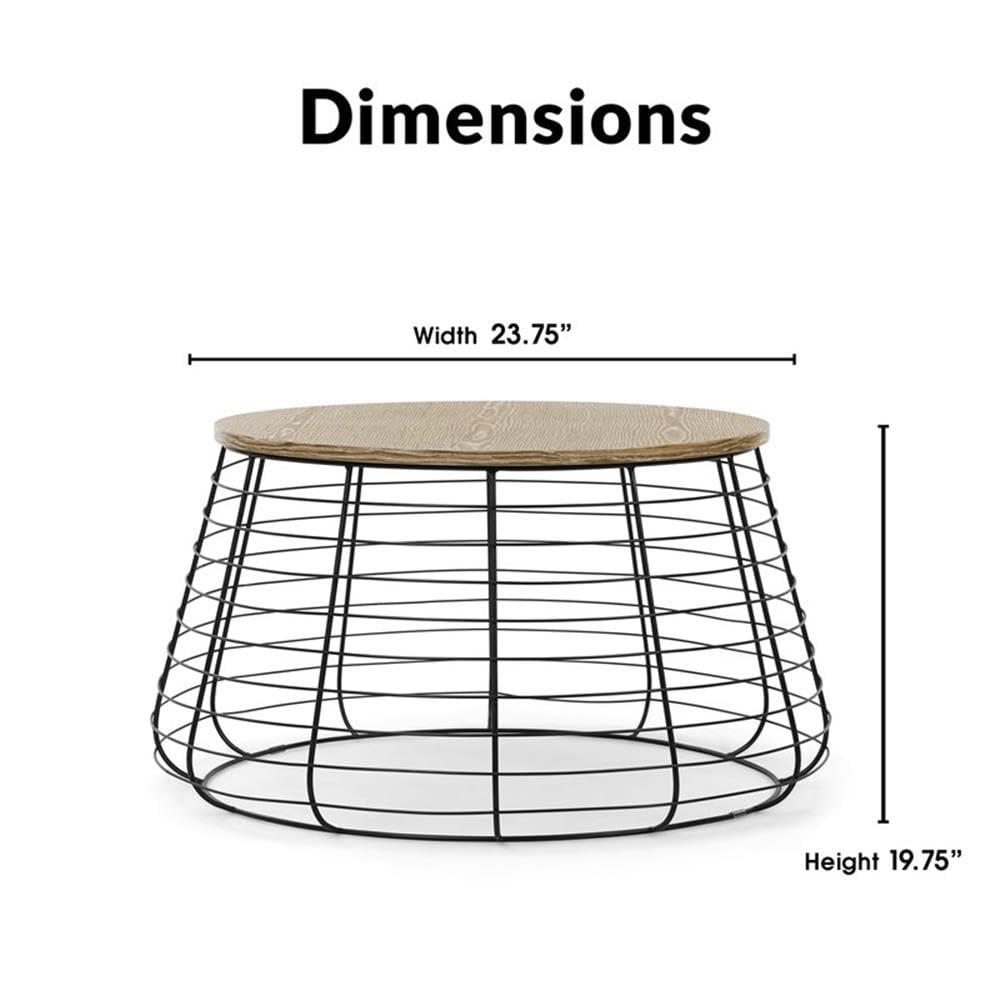 ClickDecor ClickDecor Lydia Matte Black Wireframe Coffee Table