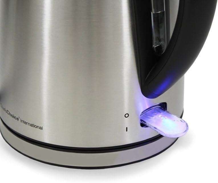Chef'sChoice Model 681 Cordless Electric Kettle with Auto-Shutoff, 1.7 Liter Capacity, in Brushed Stainless Steel (6810001)