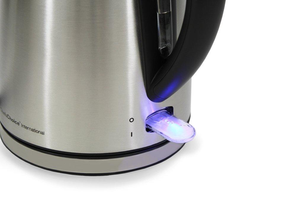 Brushed Stainless Steel 1.8 qt Cordless Electric Kettle