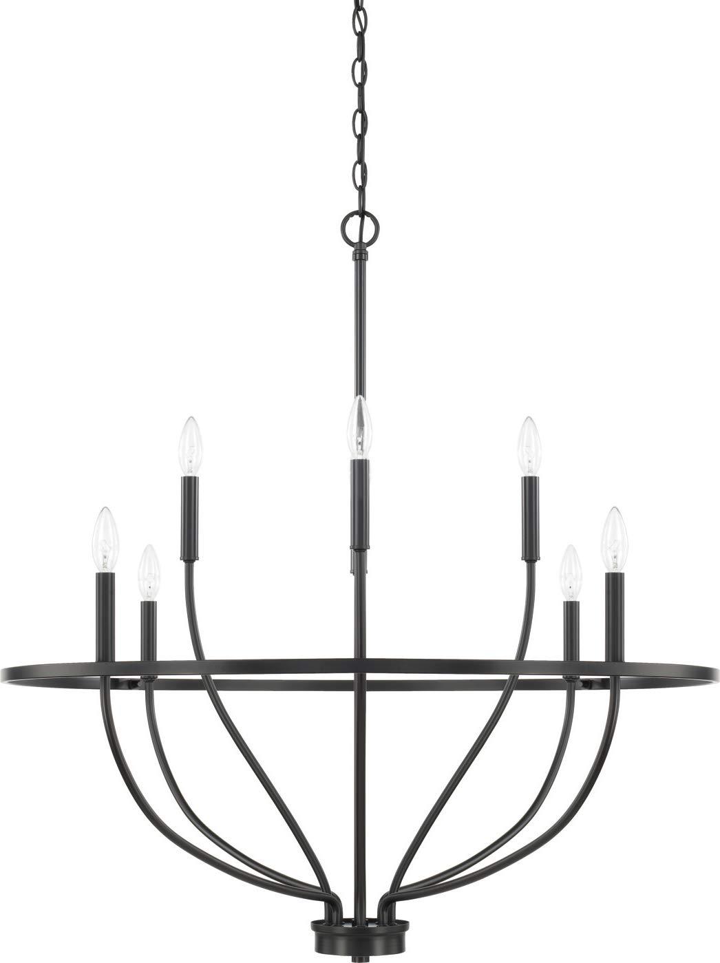 Capital Lighting 428581 Greyson 8 Light 34" Wide Taper Candle Chandelier - Black