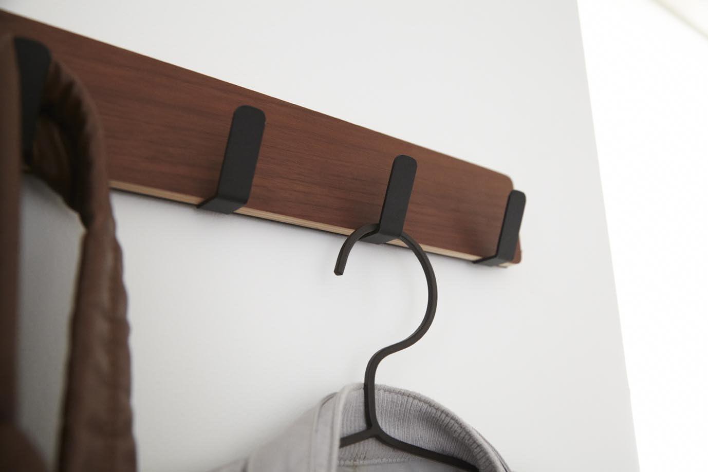 Yamazaki Home Ply Over The Door Hooks - Hanging Coat Rack, Wood, Over-the-Door