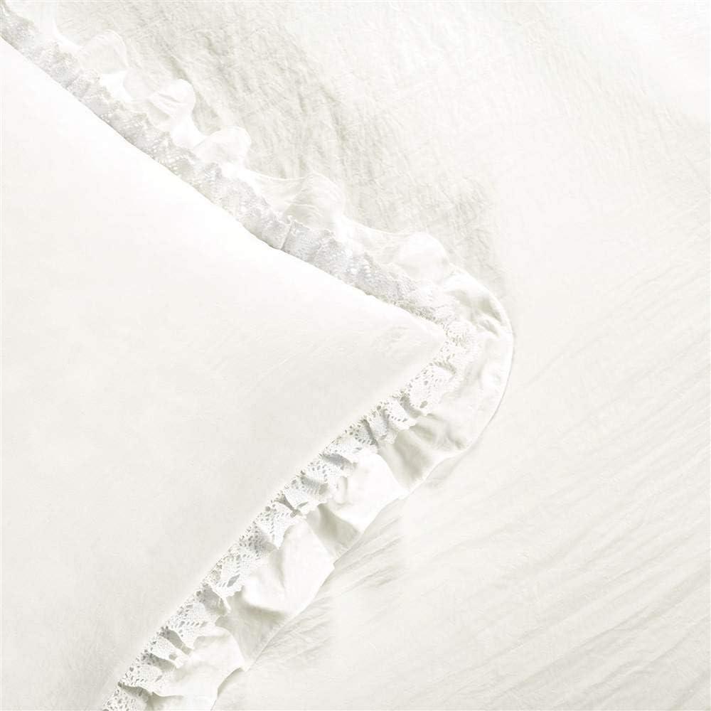 Ella Shabby Elegance Ruffle Lace Microfiber Comforter Set