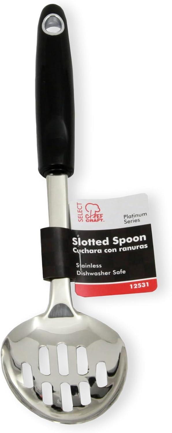 Chef Craft Heavy Duty Slotted Spoon, 12 inch, Stainless Steel