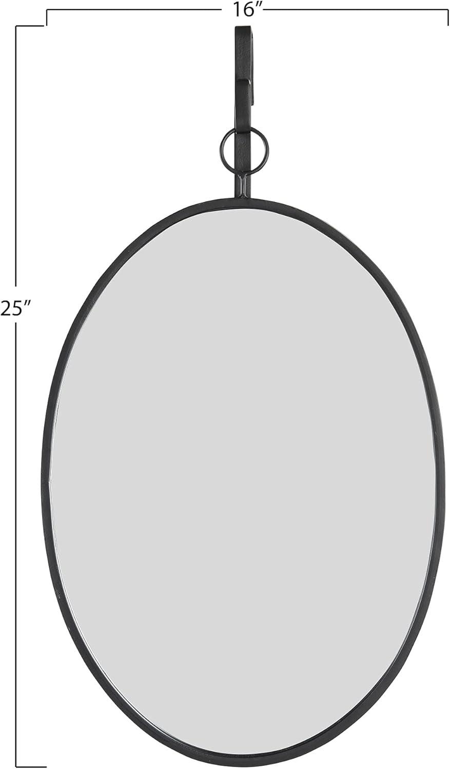 16 in. W x 26 in. H Framed Distressed Gold Decorative Mirror