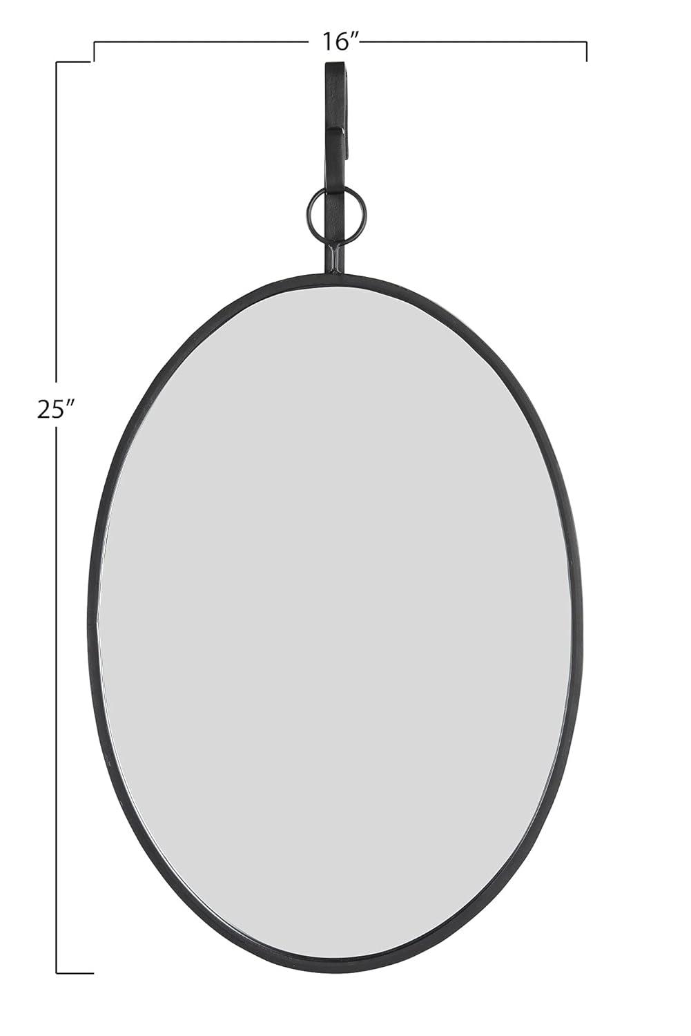 16 in. W x 26 in. H Framed Distressed Gold Decorative Mirror