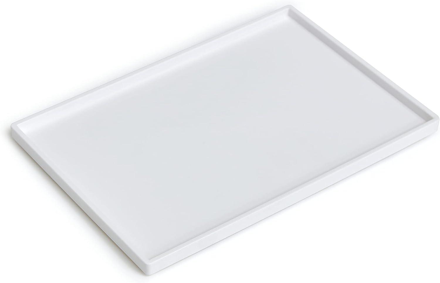 Slim White Stackable Plastic Letter Tray