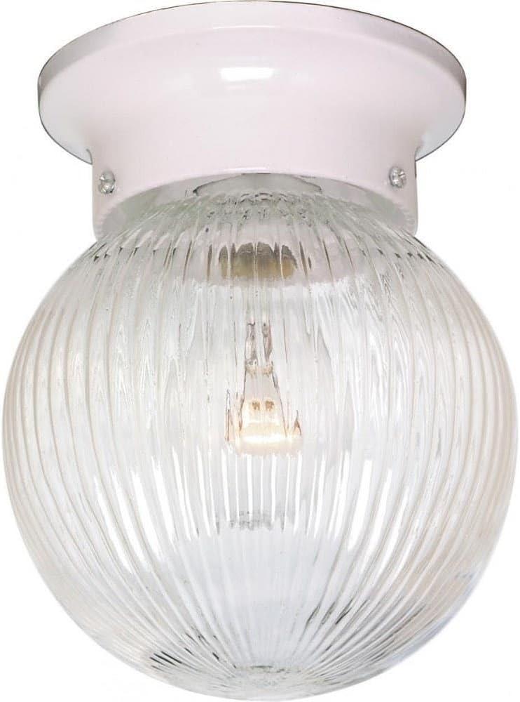 Nuvo Classic Globe Flush Mount Ceiling Light in White Glass
