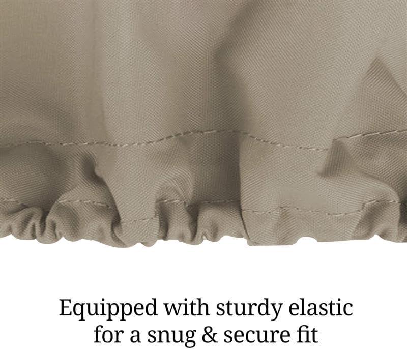 Covers & All Round Table Top Cover, 12 Oz Waterproof UV & Weather Resistant, Outdoor Table Cover for Patio Outdoor Furniture (30" Dia x 4" H Inches, Beige)