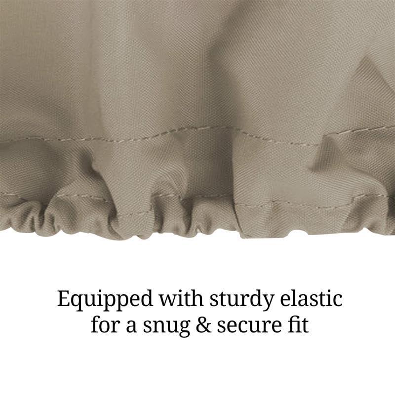 Covers & All Round Table Top Cover, 12 Oz Waterproof UV & Weather Resistant, Outdoor Table Cover for Patio Outdoor Furniture (30" Dia x 4" H Inches, Beige)