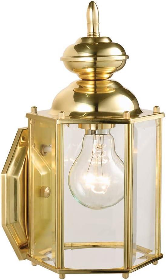 Augusta Elegance Brass and Glass Outdoor Wall Sconce