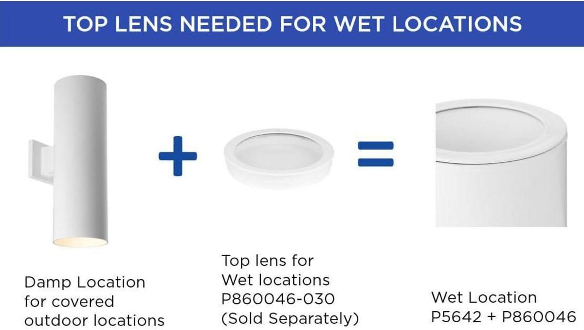 Progress Lighting, Cylinders Collection, 2-Light Wall Light, Metallic Gray, Aluminum, Antique Bronze Shade