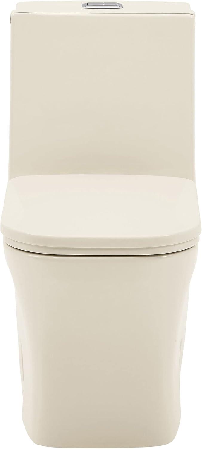 Concorde Bisque Square High-Efficiency Dual-Flush Toilet