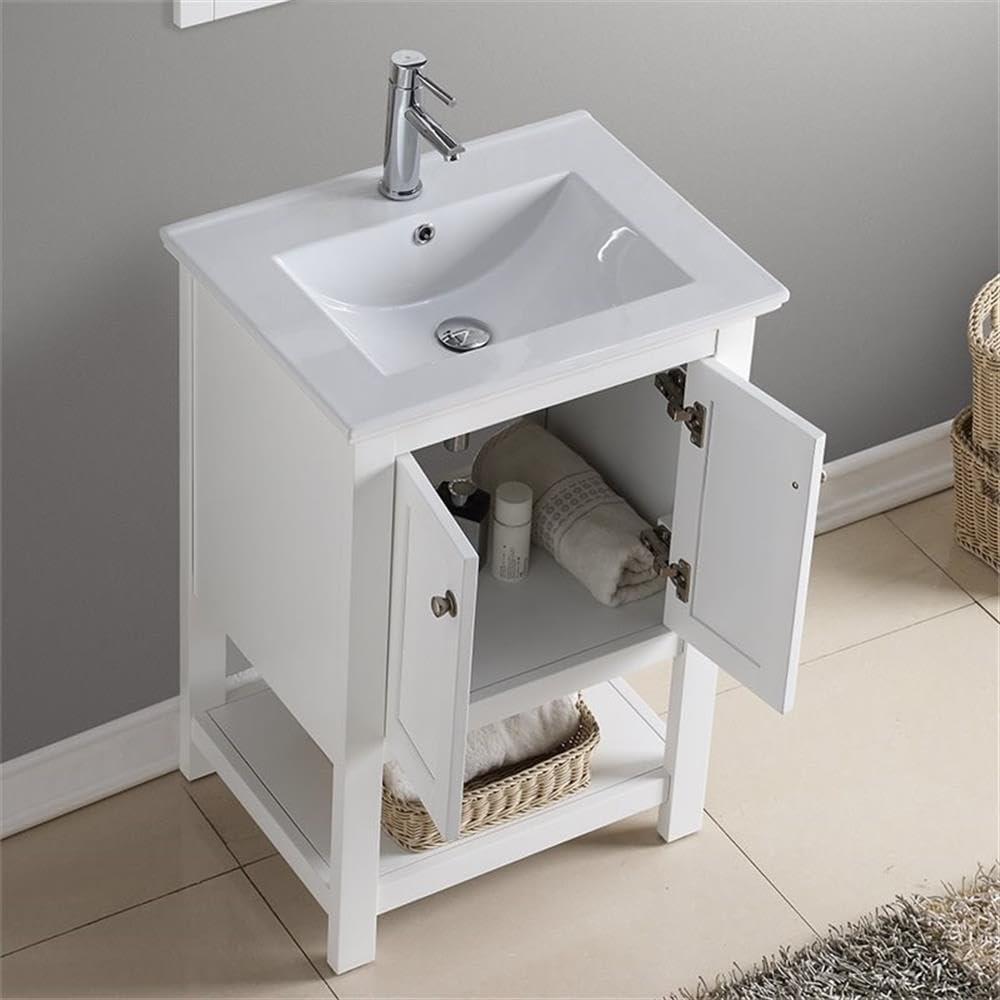 Fresca Manchester 24" White Traditional Bathroom Vanity