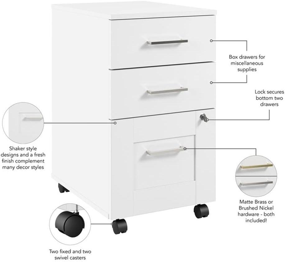 Office 500 Collection 16W 3 Drawer Mobile File Cabinet