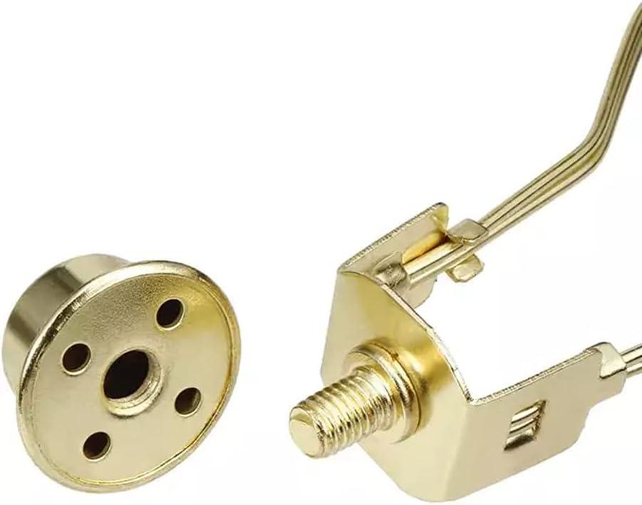 Creative Hobbies Lamp Shade Light Bulb Clip Adapter Clip on with Shade Attaching Finial Top, Gold Color