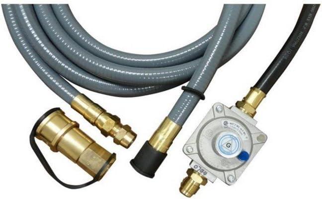 Gray Natural Gas Hose and Regulator Conversion Kit