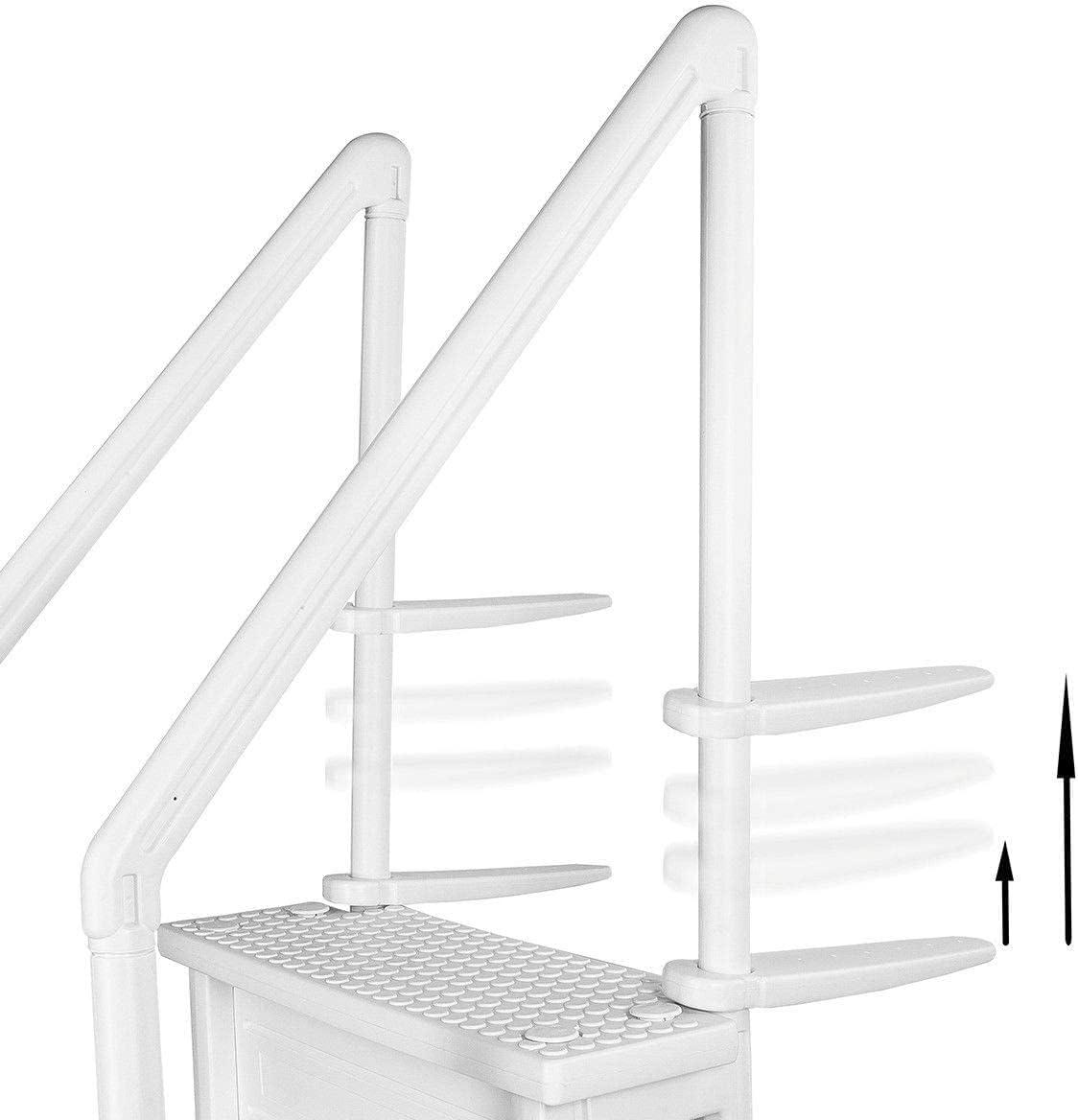 XtremepowerUS XtremepowerUS In-Pool Step Ladder with Handrails for Pools and Decks Up to 54" High