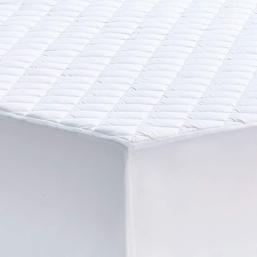 Full White Silver Infused Woven Mattress Topper